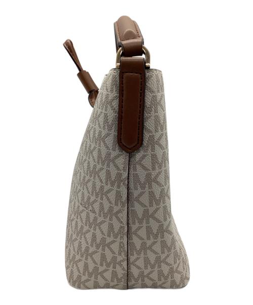 MICHAEL KORS（マイケル・コース）MICHAEL KORS (マイケル・コース) スモールバケットバッグ アイボリー×ブラウンの古着・服飾アイテム