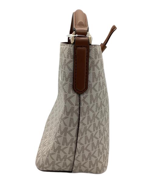 MICHAEL KORS（マイケル・コース）MICHAEL KORS (マイケル・コース) スモールバケットバッグ アイボリー×ブラウンの古着・服飾アイテム