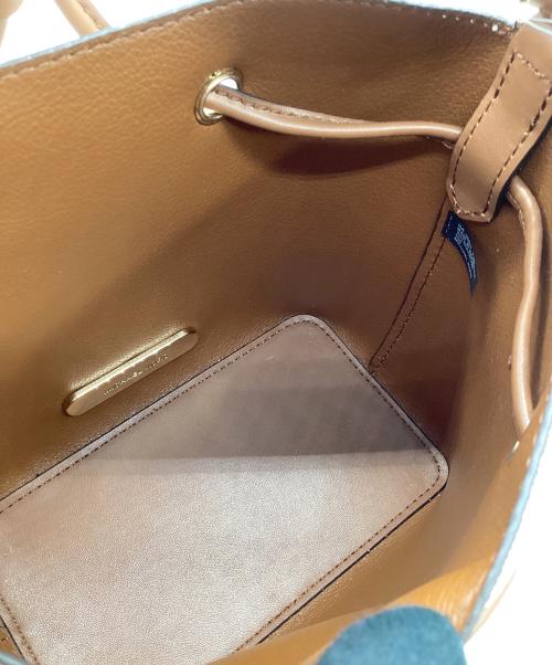 MICHAEL KORS（マイケル・コース）MICHAEL KORS (マイケル・コース) スモールバケットバッグ アイボリー×ブラウンの古着・服飾アイテム