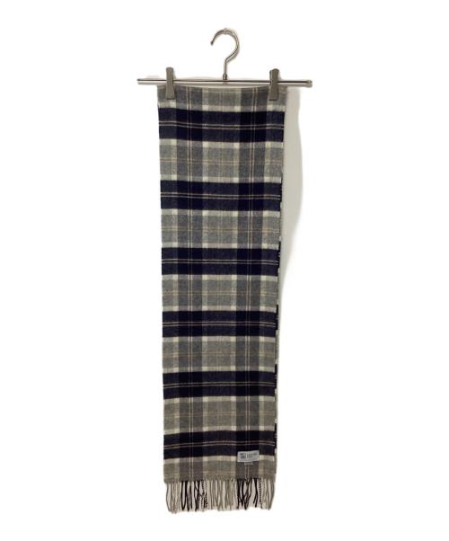 JOHNSTONS OF ELGIN（ジョンストンズオブエルガン）JOHNSTONS OF ELGIN (ジョンストンズオブエルガン) カシミヤマフラー ネイビー×グレーの古着・服飾アイテム