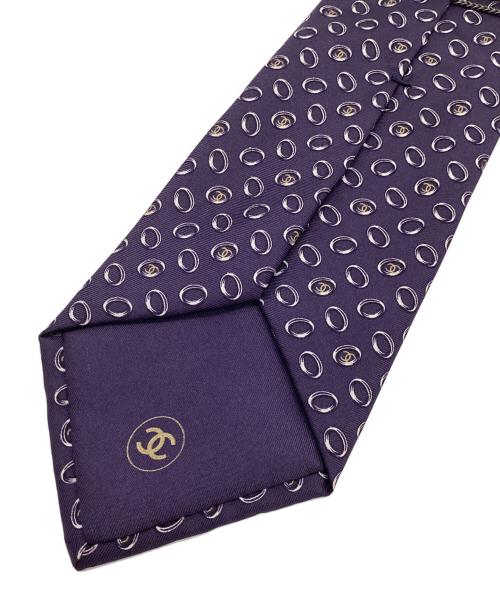CHANEL（シャネル）CHANEL (シャネル) シルクネクタイ パープル サイズ:記載無しの古着・服飾アイテム