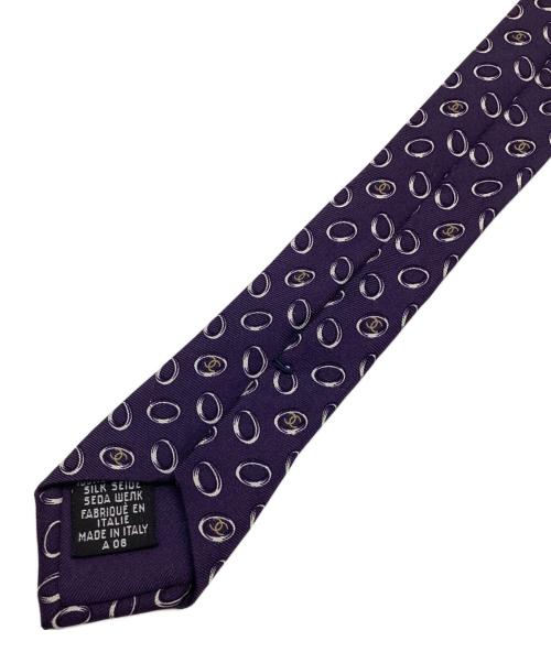 CHANEL（シャネル）CHANEL (シャネル) シルクネクタイ パープル サイズ:記載無しの古着・服飾アイテム