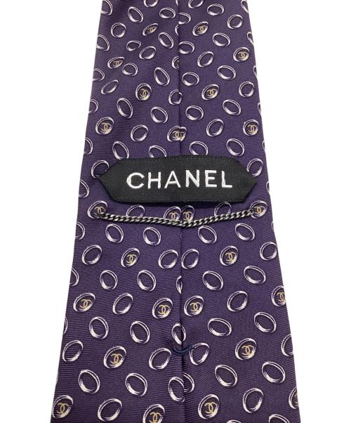 CHANEL（シャネル）CHANEL (シャネル) シルクネクタイ パープル サイズ:記載無しの古着・服飾アイテム