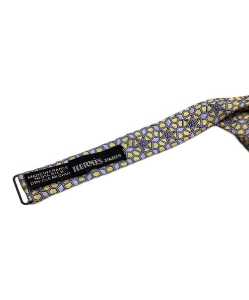 HERMES（エルメス）HERMES (エルメス) シルクネクタイ ライトブルー×イエロー サイズ:記載なしの古着・服飾アイテム