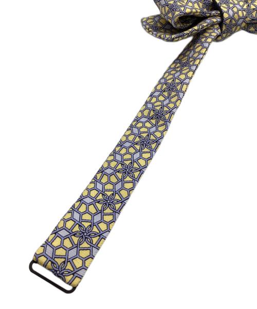 HERMES（エルメス）HERMES (エルメス) シルクネクタイ ライトブルー×イエロー サイズ:記載なしの古着・服飾アイテム