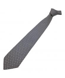 CHANEL（シャネル）の古着「シルクネクタイ」｜ネイビー×アイボリー