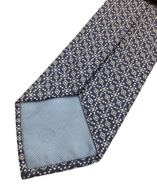 CHANEL（シャネル）CHANEL (シャネル) シルクネクタイ ネイビー×アイボリー サイズ:記載無しの古着・服飾アイテム