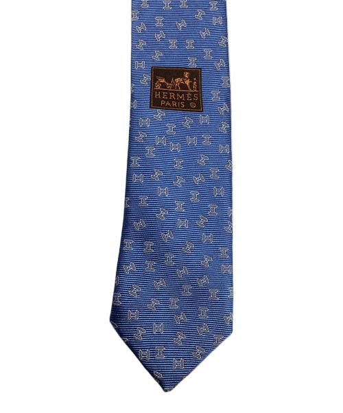 HERMES（エルメス）HERMES (エルメス) シルクネクタイ ブルー サイズ:記載なしの古着・服飾アイテム