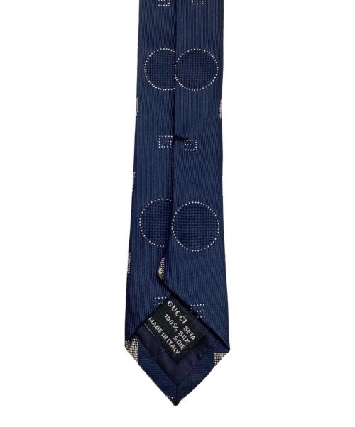 GUCCI（グッチ）GUCCI (グッチ) シルクネクタイ ネイビー サイズ:記載無しの古着・服飾アイテム