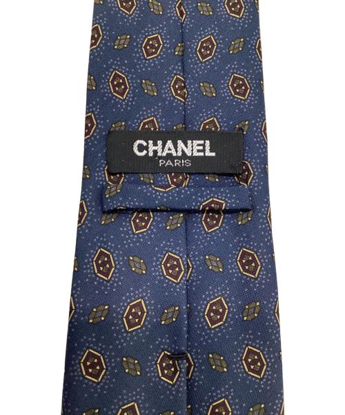 CHANEL（シャネル）CHANEL (シャネル) シルクネクタイ ネイビー サイズ:記載なしの古着・服飾アイテム