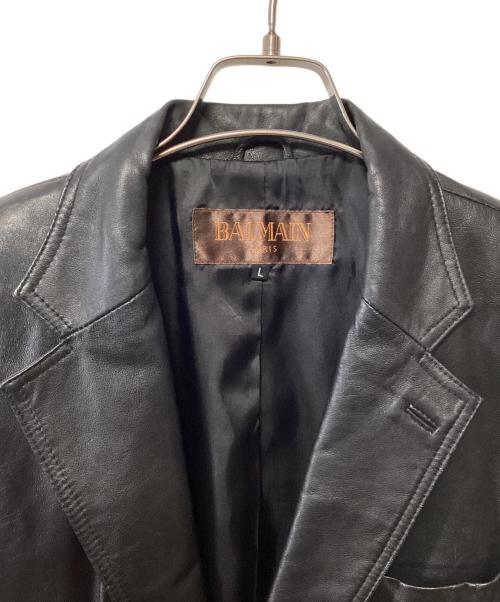 BALMAIN PARIS（バルマンパリ）BALMAIN PARIS (バルマンパリ) レザージャケット ブラック サイズ:Lの古着・服飾アイテム