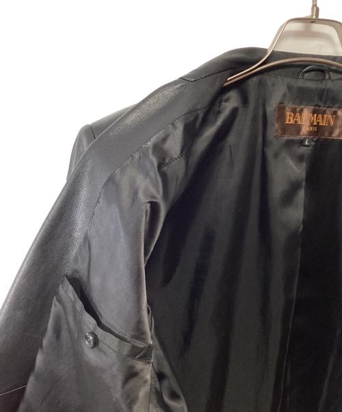 BALMAIN PARIS（バルマンパリ）BALMAIN PARIS (バルマンパリ) レザージャケット ブラック サイズ:Lの古着・服飾アイテム