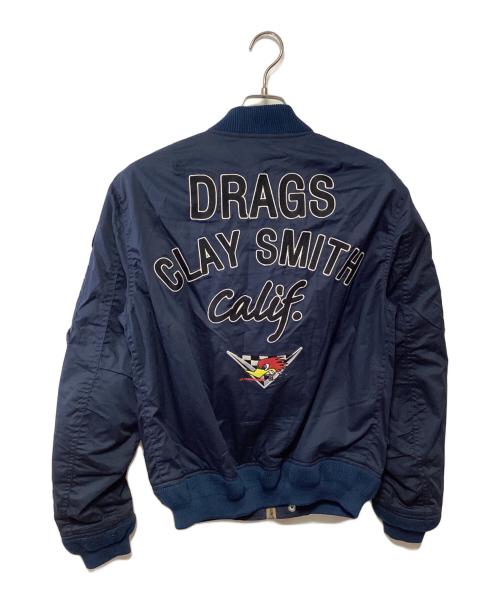 CLAY SMITH（クレイスミス）CLAY SMITH (クレイスミス) MA-1ジャケット ネイビー サイズ:Lの古着・服飾アイテム