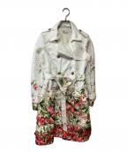 RED VALENTINOレッドヴァレンティノ）の古着「フローラルプリントトレンチコート」｜マルチカラー