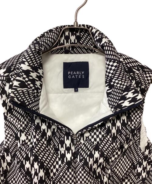 PEARLY GATES（パーリーゲイツ）PEARLY GATES (パーリーゲイツ) 中綿ベスト ブラック×ホワイト サイズ:4の古着・服飾アイテム