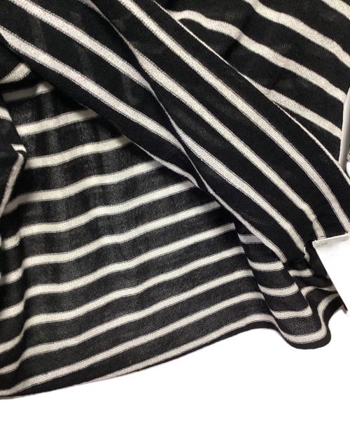 Hello,Bonjour!（ハローボンジュール）Hello,Bonjour! (ハローボンジュール) 薄手ニット ホワイト×ブラック サイズ:記載なしの古着・服飾アイテム