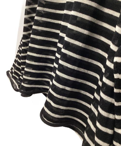 Hello,Bonjour!（ハローボンジュール）Hello,Bonjour! (ハローボンジュール) 薄手ニット ホワイト×ブラック サイズ:記載なしの古着・服飾アイテム