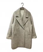 Adam et Ropeアダム エ ロペ）の古着「ウェーブシャギーミドルコート」｜ベージュ