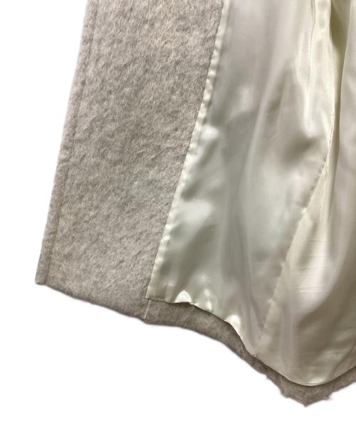 Adam et Rope（アダム エ ロペ）Adam et Rope (アダム エ ロペ) ウェーブシャギーミドルコート ベージュ サイズ:Fの古着・服飾アイテム