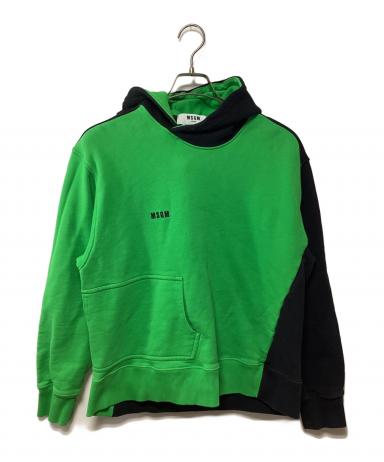 中古・古着通販】MSGM (エムエスジーエム) パーカー ブラック×グリーン