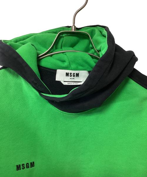MSGM（エムエスジーエム）MSGM (エムエスジーエム) パーカー ブラック×グリーン サイズ:Sの古着・服飾アイテム