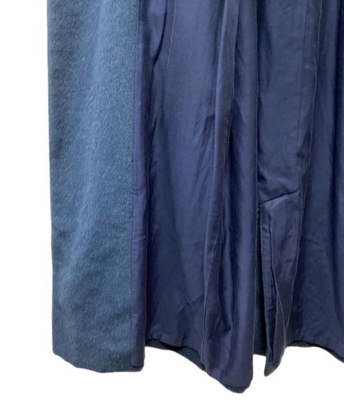 AURALEE（オーラリー）AURALEE (オーラリー) ベビーアルパカノーカラーコート ブルーの古着・服飾アイテム