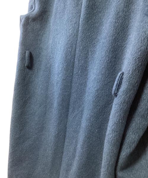 AURALEE（オーラリー）AURALEE (オーラリー) ベビーアルパカノーカラーコート ブルーの古着・服飾アイテム