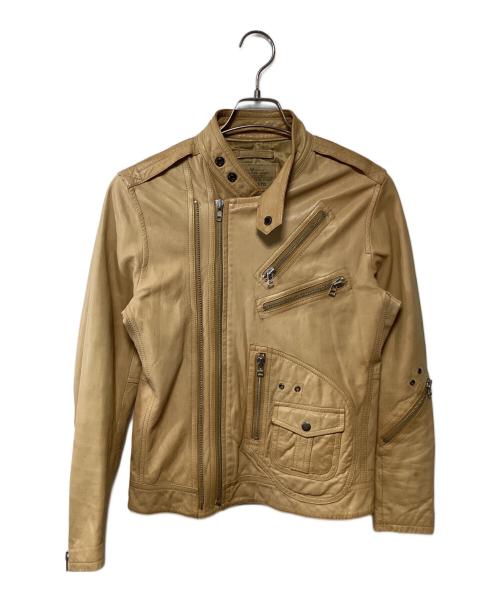 AVIREX LTD（アヴィレックス）AVIREX LTD (アヴィレックス) レザージャケット ベージュ サイズ:Sの古着・服飾アイテム