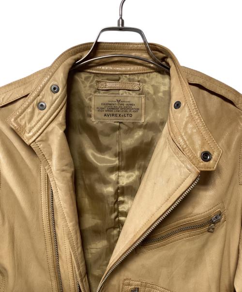 AVIREX LTD（アヴィレックス）AVIREX LTD (アヴィレックス) レザージャケット ベージュ サイズ:Sの古着・服飾アイテム