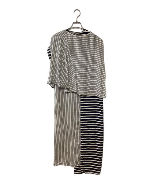 J.W.ANDERSON（ジェイダブリューアンダーソン）J.W.ANDERSON (ジェイダブリューアンダーソン) ノースリーブワンピース ホワイト×ブルー サイズ:EU36の古着・服飾アイテム