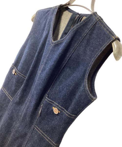 CHANEL（シャネル）CHANEL (シャネル) ノースリーブ・キャミソールワンピース インディゴ サイズ:36の古着・服飾アイテム