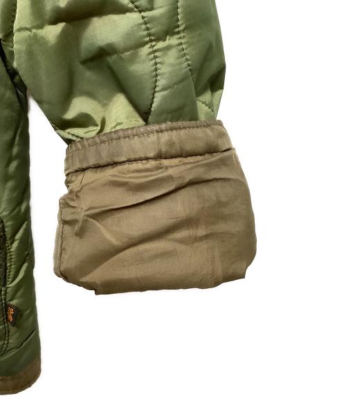 ALPHA INDUSTRIES（アルファインダストリーズ）ALPHA INDUSTRIES (アルファインダストリーズ) キルティングジャケット グリーン サイズ:LARGEの古着・服飾アイテム