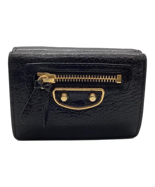 BALENCIAGA（バレンシアガ）BALENCIAGA (バレンシアガ) 3つ折り財布 ブラックの古着・服飾アイテム