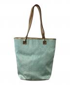 GUCCIグッチ）の古着「バケットバッグ」｜ライトブルー×ゴールド