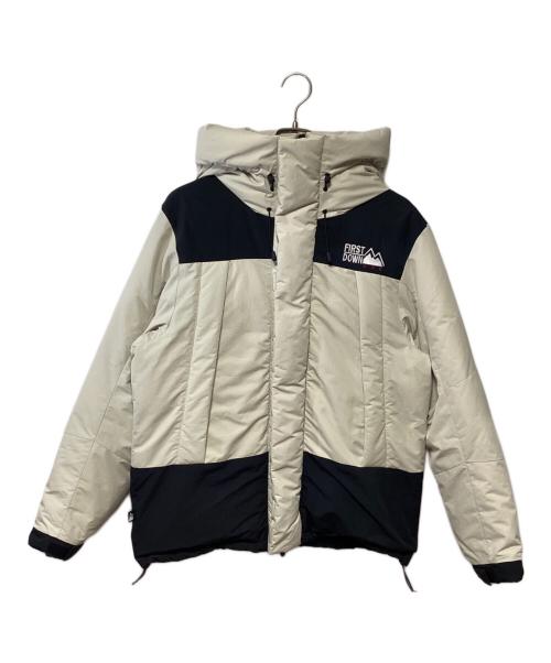 FIRST DOWN（ファーストダウン）FIRST DOWN (ファーストダウン) ダウンジャケット アイボリー×ブラック サイズ:LARGEの古着・服飾アイテム