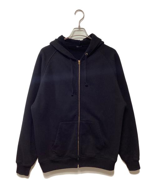 COMOLI（コモリ）COMOLI (コモリ) コットン裏毛 ジップパーカ ブラック サイズ:4の古着・服飾アイテム