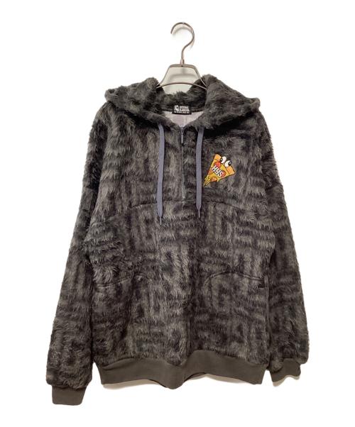 Hysteric Glamour（ヒステリックグラマー）Hysteric Glamour (ヒステリックグラマー) HG SQUARE柄 オーバーサイズパーカー ダークグレー サイズ:FREEの古着・服飾アイテム