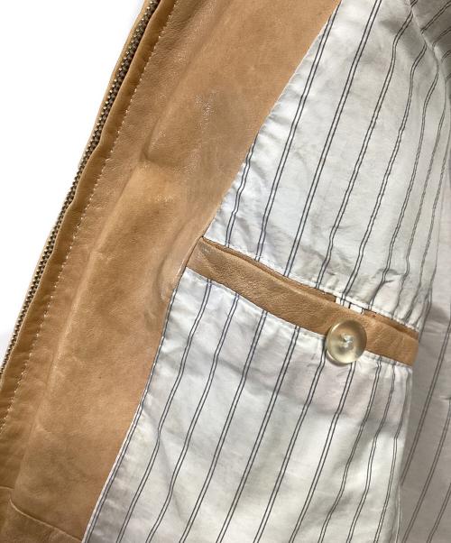 ARMANI COLLEZIONI（アルマーニ コレツィオーニ）ARMANI COLLEZIONI (アルマーニ コレツィオーニ) レザージャケット キャメル サイズ:XLの古着・服飾アイテム