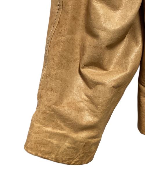 ARMANI COLLEZIONI（アルマーニ コレツィオーニ）ARMANI COLLEZIONI (アルマーニ コレツィオーニ) レザージャケット キャメル サイズ:XLの古着・服飾アイテム