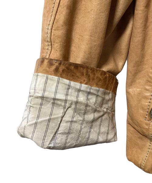 ARMANI COLLEZIONI（アルマーニ コレツィオーニ）ARMANI COLLEZIONI (アルマーニ コレツィオーニ) レザージャケット キャメル サイズ:XLの古着・服飾アイテム