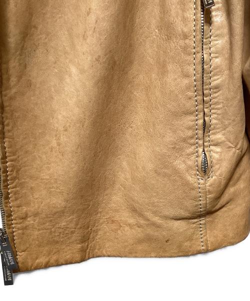 ARMANI COLLEZIONI（アルマーニ コレツィオーニ）ARMANI COLLEZIONI (アルマーニ コレツィオーニ) レザージャケット キャメル サイズ:XLの古着・服飾アイテム