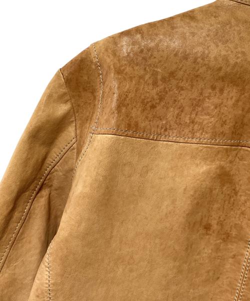 ARMANI COLLEZIONI（アルマーニ コレツィオーニ）ARMANI COLLEZIONI (アルマーニ コレツィオーニ) レザージャケット キャメル サイズ:XLの古着・服飾アイテム