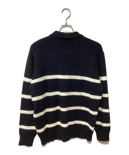 nanostudio（ナノスタジオ）nanostudio (ナノスタジオ) 厚手ニット ホワイト×ブラック サイズ:FREEの古着・服飾アイテム