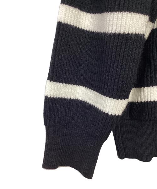 nanostudio（ナノスタジオ）nanostudio (ナノスタジオ) 厚手ニット ホワイト×ブラック サイズ:FREEの古着・服飾アイテム