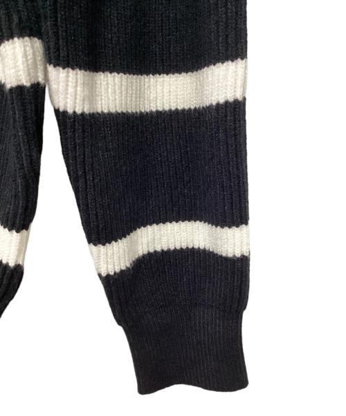 nanostudio（ナノスタジオ）nanostudio (ナノスタジオ) 厚手ニット ホワイト×ブラック サイズ:FREEの古着・服飾アイテム