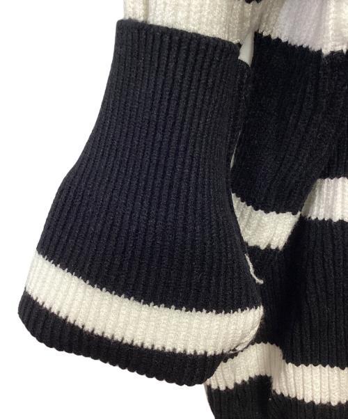 nanostudio（ナノスタジオ）nanostudio (ナノスタジオ) 厚手ニット ホワイト×ブラック サイズ:FREEの古着・服飾アイテム