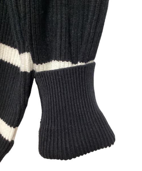 nanostudio（ナノスタジオ）nanostudio (ナノスタジオ) 厚手ニット ホワイト×ブラック サイズ:FREEの古着・服飾アイテム