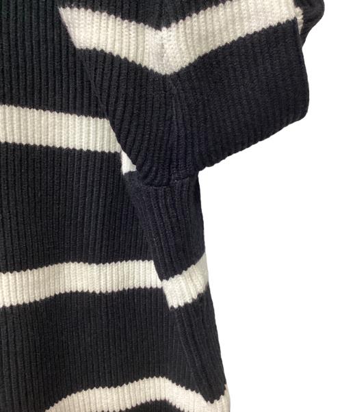 nanostudio（ナノスタジオ）nanostudio (ナノスタジオ) 厚手ニット ホワイト×ブラック サイズ:FREEの古着・服飾アイテム