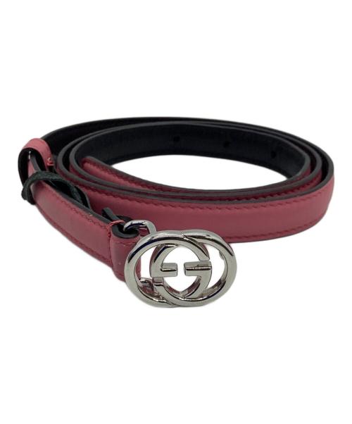 GUCCI（グッチ）GUCCI (グッチ) インターロッキングベルト ピンクの古着・服飾アイテム