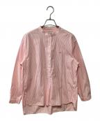 LACOSTEラコステ）の古着「ノーカラーシャツ」｜ピンク